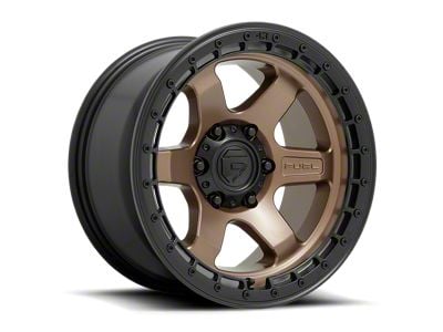 Fuel Wheels Block Matte Bronze with Black Ring 6-Lug Wheel; 18x9; -12mm Offset (15-20 Tahoe)