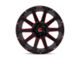 Fuel Wheels Contra Gloss Black Red Tinted Clear 6-Lug Wheel; 24x12; -44mm Offset (15-20 Tahoe)