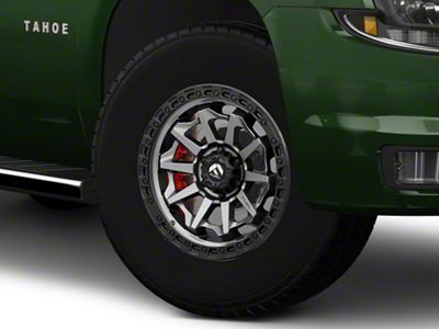 Fuel Wheels Covert Matte Gunmetal with Black Bead Ring 6-Lug Wheel; 18x9; -12mm Offset (15-20 Tahoe)