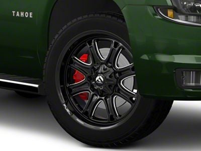 Fuel Wheels Darkstar Gloss Black Milled 6-Lug Wheel; 22x9; 1mm Offset (15-20 Tahoe)