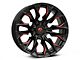 Fuel Wheels Flame Gloss Black Milled with Red Accents 6-Lug Wheel; 20x10; -18mm Offset (15-20 Tahoe)