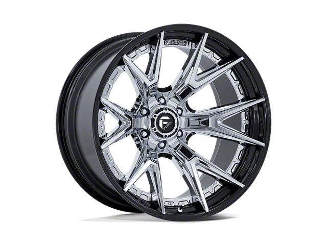 Fuel Wheels Fusion Forged Catalyst Chrome with Gloss Black Lip 6-Lug Wheel; 22x12; -44mm Offset (15-20 Tahoe)