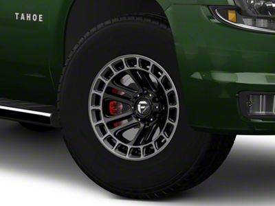 Fuel Wheels Heater Matte Black Double Dark Tint Machined 6-Lug Wheel; 17x9; -12mm Offset (15-20 Tahoe)