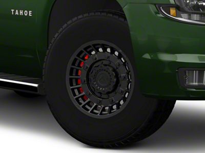 Fuel Wheels Militia Matte Black 6-Lug Wheel; 17x9; 1mm Offset (15-20 Tahoe)