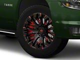 Fuel Wheels Quake Gloss Black Milled with Red Accents 6-Lug Wheel; 20x10; -18mm Offset (15-20 Tahoe)