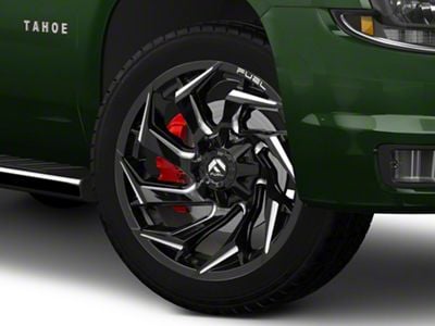 Fuel Wheels Reaction Gloss Black Milled 6-Lug Wheel; 24x12; -44mm Offset (15-20 Tahoe)