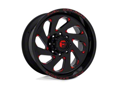 Fuel Wheels Vortex Gloss Black with Red Tinted Clear 6-Lug Wheel; 20x10; -18mm Offset (15-20 Tahoe)