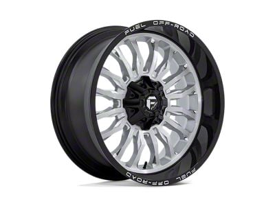 Fuel Wheels Arc Silver Brushed Face with Milled Black Lip 6-Lug Wheel; 22x10; -18mm Offset (15-20 Yukon)