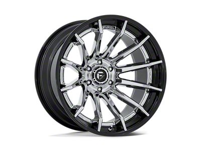 Fuel Wheels Burn Chrome with Gloss Black Lip 6-Lug Wheel; 20x9; 1mm Offset (15-20 Yukon)