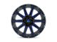 Fuel Wheels Contra Gloss Black with Blue Tinted Clear 6-Lug Wheel; 22x10; -19mm Offset (15-20 Yukon)