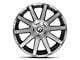 Fuel Wheels Contra Platinum Brushed Gunmetal with Tinted Clear 6-Lug Wheel; 20x10; -19mm Offset (15-20 Yukon)