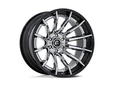Fuel Wheels Fusion Forged Burn Chrome with Gloss Black Lip 6-Lug Wheel; 22x10; -18mm Offset (15-20 Yukon)