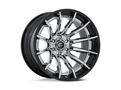 Fuel Wheels Fusion Forged Burn Chrome with Gloss Black Lip 6-Lug Wheel; 24x12; -44mm Offset (15-20 Yukon)