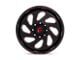 Fuel Wheels Vortex Gloss Black with Red Tinted Clear 6-Lug Wheel; 20x10; -18mm Offset (15-20 Yukon)