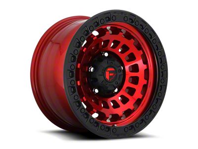 Fuel Wheels Zephyr Candy Red with Black Bead Ring 6-Lug Wheel; 18x9; -12mm Offset (15-20 Yukon)