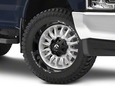 Fuel Wheels Arc Silver Brushed Face with Milled Black Lip 8-Lug Wheel; 22x10; -18mm Offset (17-22 F-250 Super Duty)