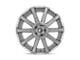 Fuel Wheels Contra Platinum Brushed Gunmetal with Tinted Clear 8-Lug Wheel; 24x14; -75mm Offset (17-22 F-250 Super Duty)