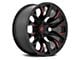 Fuel Wheels Flame Gloss Black Milled with Candy Red 8-Lug Wheel; 20x10; -18mm Offset (17-22 F-250 Super Duty)