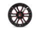 Fuel Wheels Rage Gloss Black with Red Tinted Clear 8-Lug Wheel; 24x12; -44mm Offset (17-22 F-250 Super Duty)