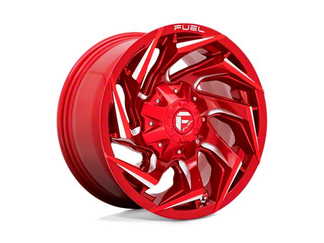 Fuel Wheels Reaction Candy Red Milled 8-Lug Wheel; 22x10; -18mm Offset (17-22 F-250 Super Duty)