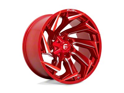 Fuel Wheels Reaction Candy Red Milled 8-Lug Wheel; 22x12; -44mm Offset (17-22 F-250 Super Duty)