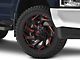 Fuel Wheels Reaction Gloss Black Milled with Red Tint 8-Lug Wheel; 22x10; -18mm Offset (17-22 F-250 Super Duty)