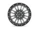 Fuel Wheels Rebel Matte Gunmetal with Black Bead Ring 8-Lug Wheel; 22x10; -18mm Offset (17-22 F-250 Super Duty)
