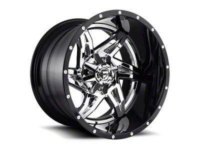 Fuel Wheels Rocker Chrome with Gloss Black Lip 8-Lug Wheel; 22x10; -13mm Offset (17-22 F-250 Super Duty)