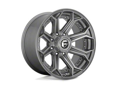 Fuel Wheels Siege Brushed Gunmetal with Tinted Clear 8-Lug Wheel; 20x10; -18mm Offset (17-22 F-250 Super Duty)