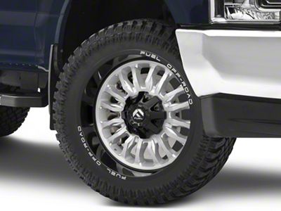 Fuel Wheels Arc Silver Brushed Face with Milled Black Lip 8-Lug Wheel; 22x12; -44mm Offset (17-22 F-350 Super Duty SRW)