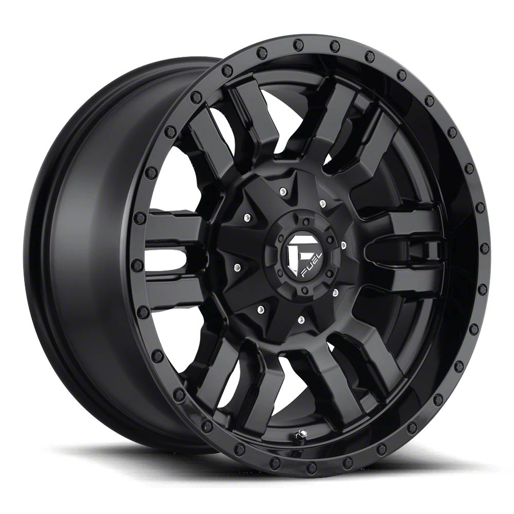 Fuel Wheels F-350 Super Duty Sledge Matte Black with Gloss Black Lip 8 ...