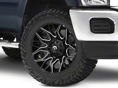 Fuel Wheels Twitch Glossy Black Milled 8-Lug Wheel; 20x10; -18mm Offset (17-22 F-350 Super Duty SRW)