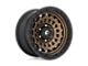 Fuel Wheels Zephyr Matte Bronze with Black Bead Ring 8-Lug Wheel; 17x9; 1mm Offset (17-22 F-350 Super Duty SRW)