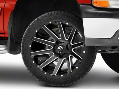 Fuel Wheels Contra Gloss Black Milled 6-Lug Wheel; 22x10; -19mm Offset (99-06 Silverado 1500)