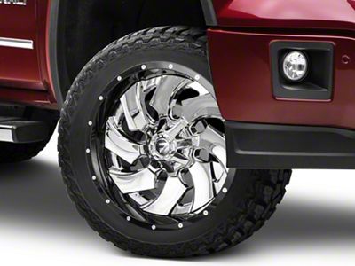 Fuel Wheels Cleaver Chrome with Gloss Black 6-Lug Wheel; 22x10; -13mm Offset (99-06 Sierra 1500)