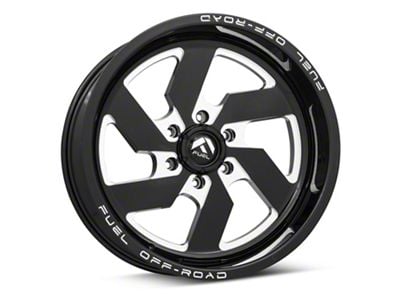 Fuel Wheels Triton Gloss Black Milled 6-Lug Wheel; 18x9; -12mm Offset (99-06 Sierra 1500)