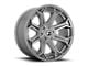 Fuel Wheels Siege Platinum Brushed Gunmetal 6-Lug Wheel; 22x10; -18mm Offset (99-06 Silverado 1500)