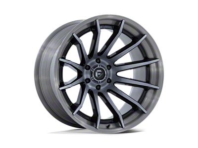 Fuel Wheels Burn Gloss Black with Brushed Gray Tint Face and Lip 6-Lug Wheel; 20x9; 1mm Offset (19-23 Ranger)