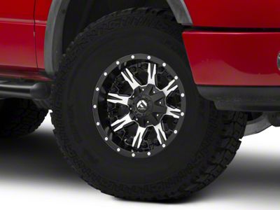 Fuel Wheels NUTZ Matte Black Machined 6-Lug Wheel; 17x9; 1mm Offset (04-08 F-150)