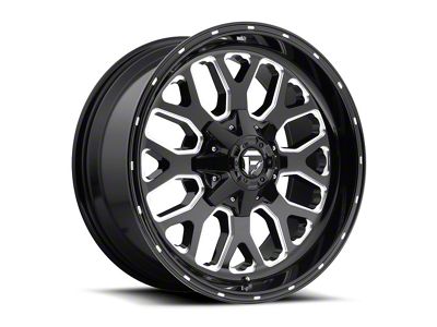 Fuel Wheels Titan Gloss Black Milled 6-Lug Wheel; 20x9; 1mm Offset (04-08 F-150)