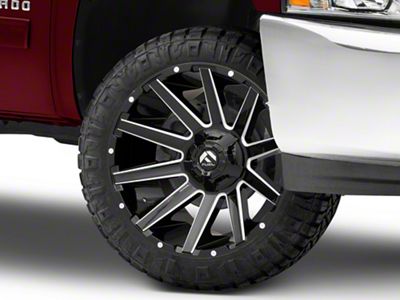 Fuel Wheels Contra Gloss Black Milled 6-Lug Wheel; 22x10; -19mm Offset (07-13 Silverado 1500)