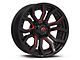 Fuel Wheels Rage Gloss Black Red Tinted 6-Lug Wheel; 20x9; 1mm Offset (07-13 Sierra 1500)