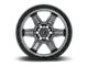 Fuel Wheels Kicker Matte Gunmetal with Black Lip 6-Lug Wheel; 20x9; 20mm Offset (07-13 Silverado 1500)