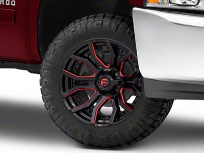 Fuel Wheels Rage Gloss Black Red Tinted 6-Lug Wheel; 20x10; -18mm Offset (07-13 Silverado 1500)