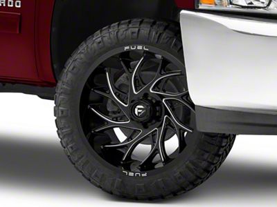 Fuel Wheels Runner Gloss Black Milled 6-Lug Wheel; 22x12; -44mm Offset (07-13 Silverado 1500)