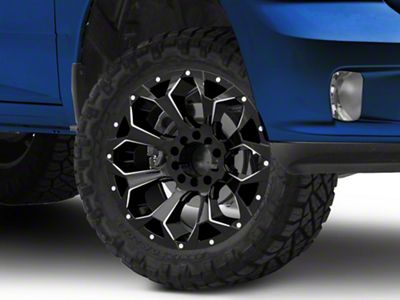 Fuel Wheels Assault Gloss Black Milled 5-Lug Wheel; 20x9; 1mm Offset (09-18 RAM 1500)