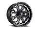 Fuel Wheels Crush Matte Black Machined 5-Lug Wheel; 20x9; 20mm Offset (09-18 RAM 1500)