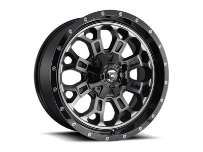 Fuel Wheels Crush Matte Black Machined 8-Lug Wheel; 20x10; -18mm Offset (11-16 F-350 Super Duty SRW)