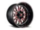 Fuel Wheels Stroke Gloss Black and Red 8-Lug Wheel; 20x12; -43mm Offset (11-16 F-350 Super Duty SRW)