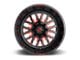 Fuel Wheels Stroke Gloss Black and Red 8-Lug Wheel; 20x12; -43mm Offset (11-16 F-350 Super Duty SRW)